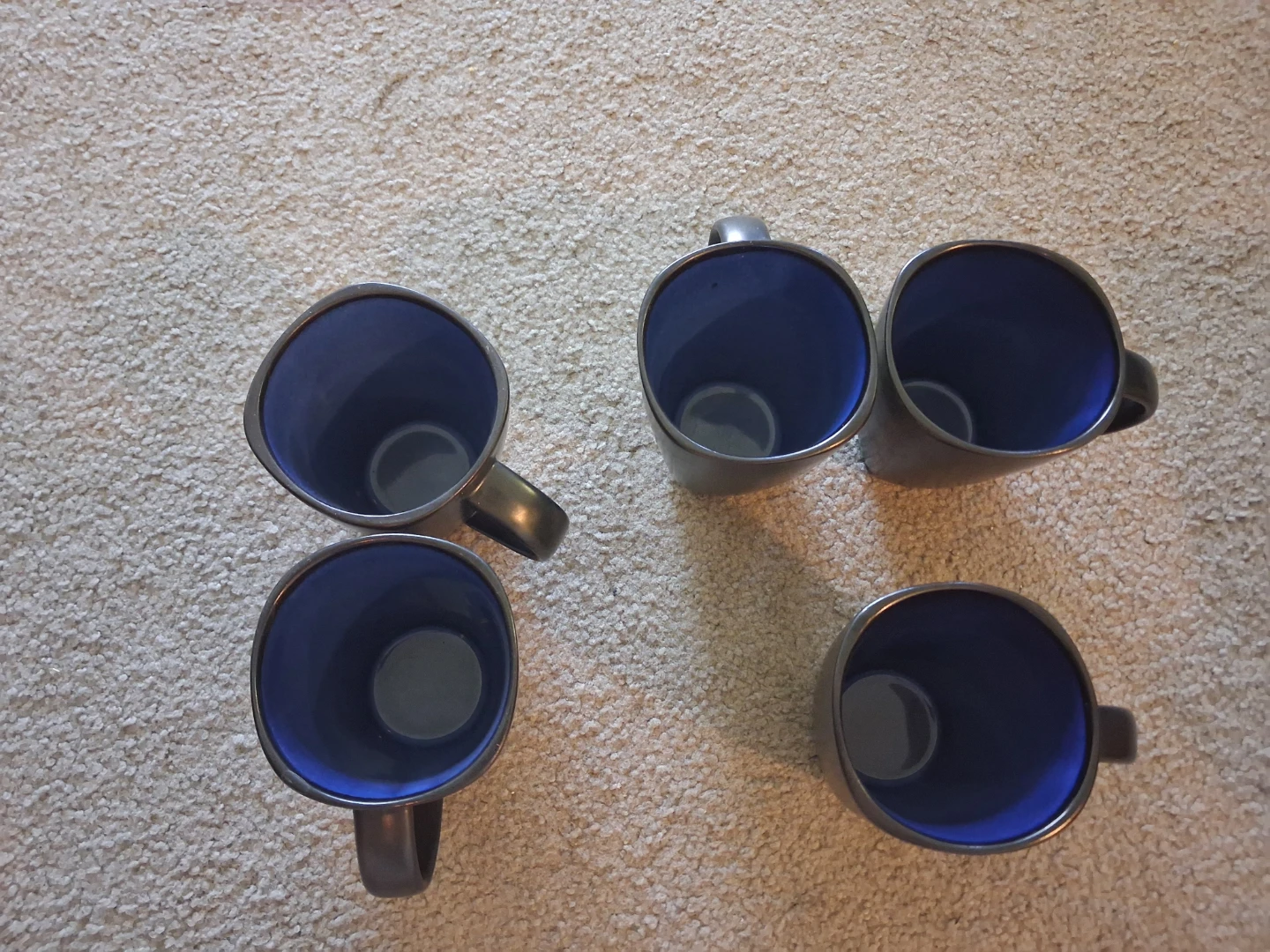 Set of 4 Blue Mugs