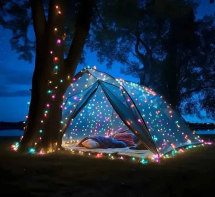 (BRAND NEW) 32m Solar Powered LED String Lights - Multicolour