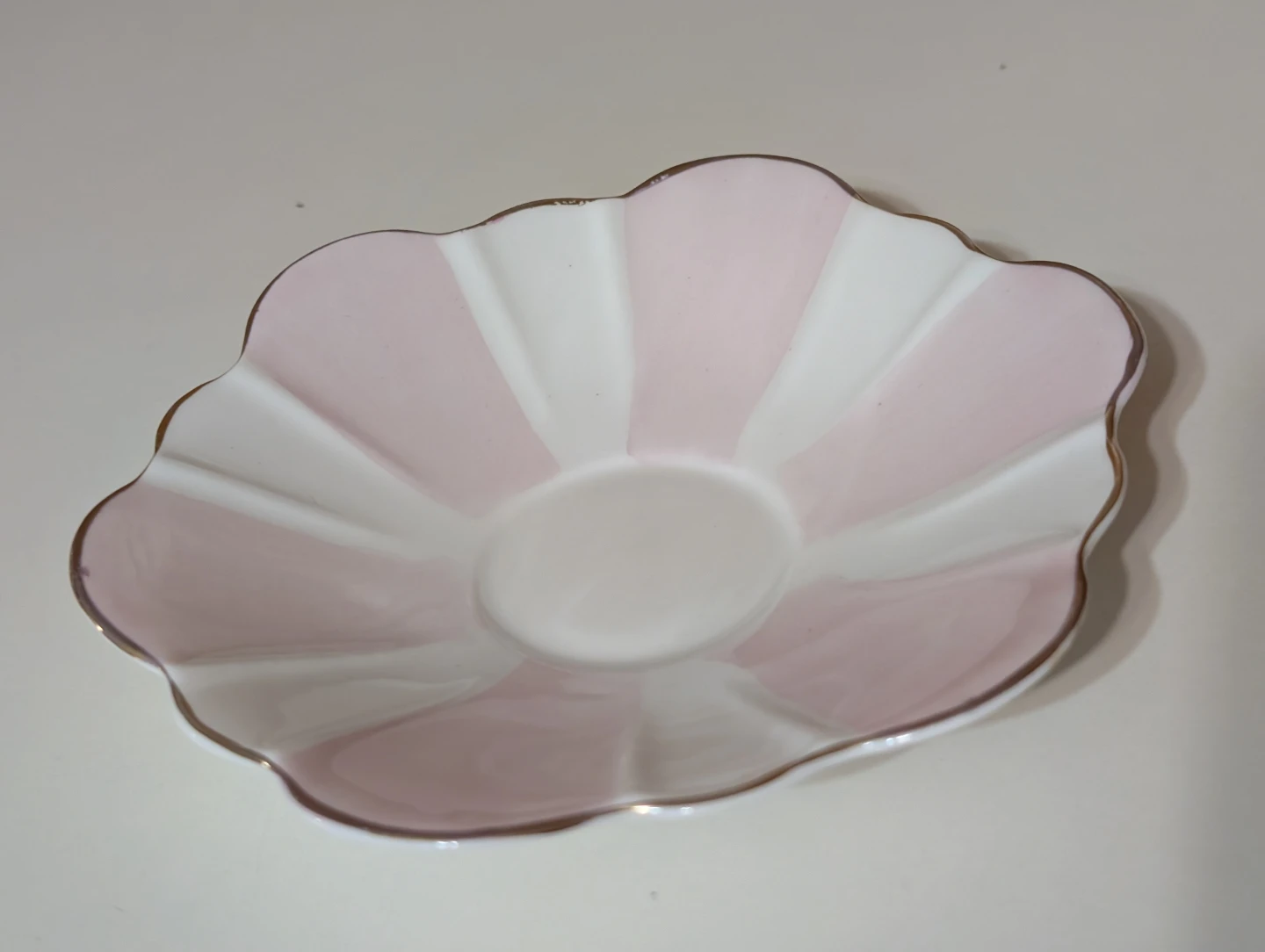 Vintage Fine Bone China Scalloped Saucer