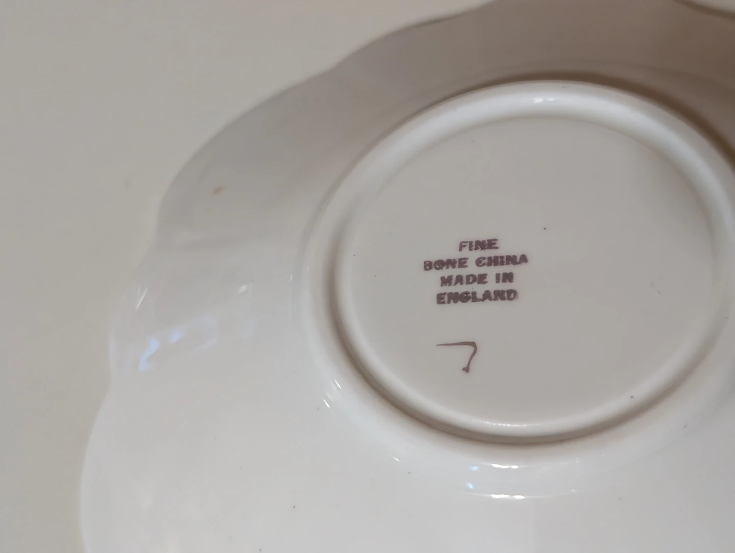 Vintage Fine Bone China Scalloped Saucer - photo 2