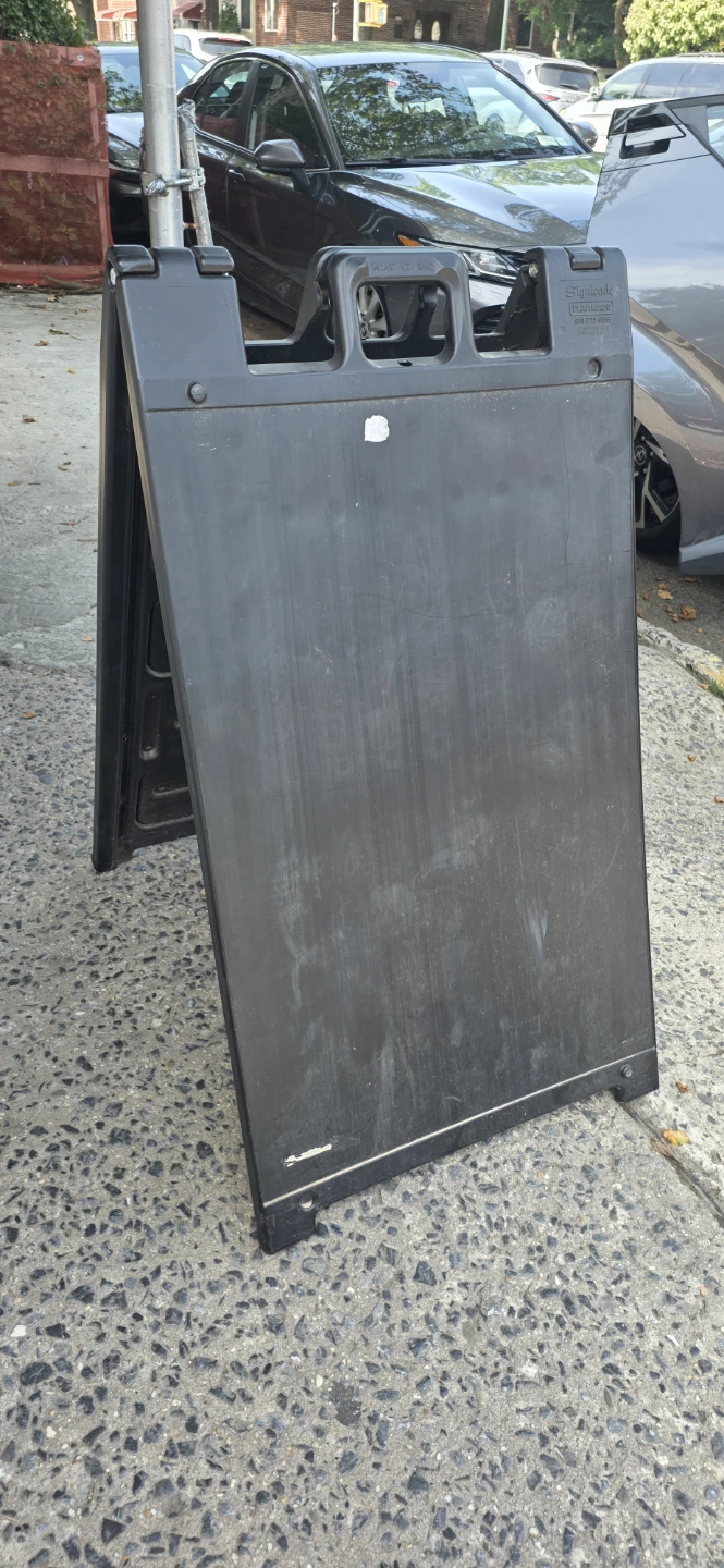 Black A-Frame Folding Sign Holder