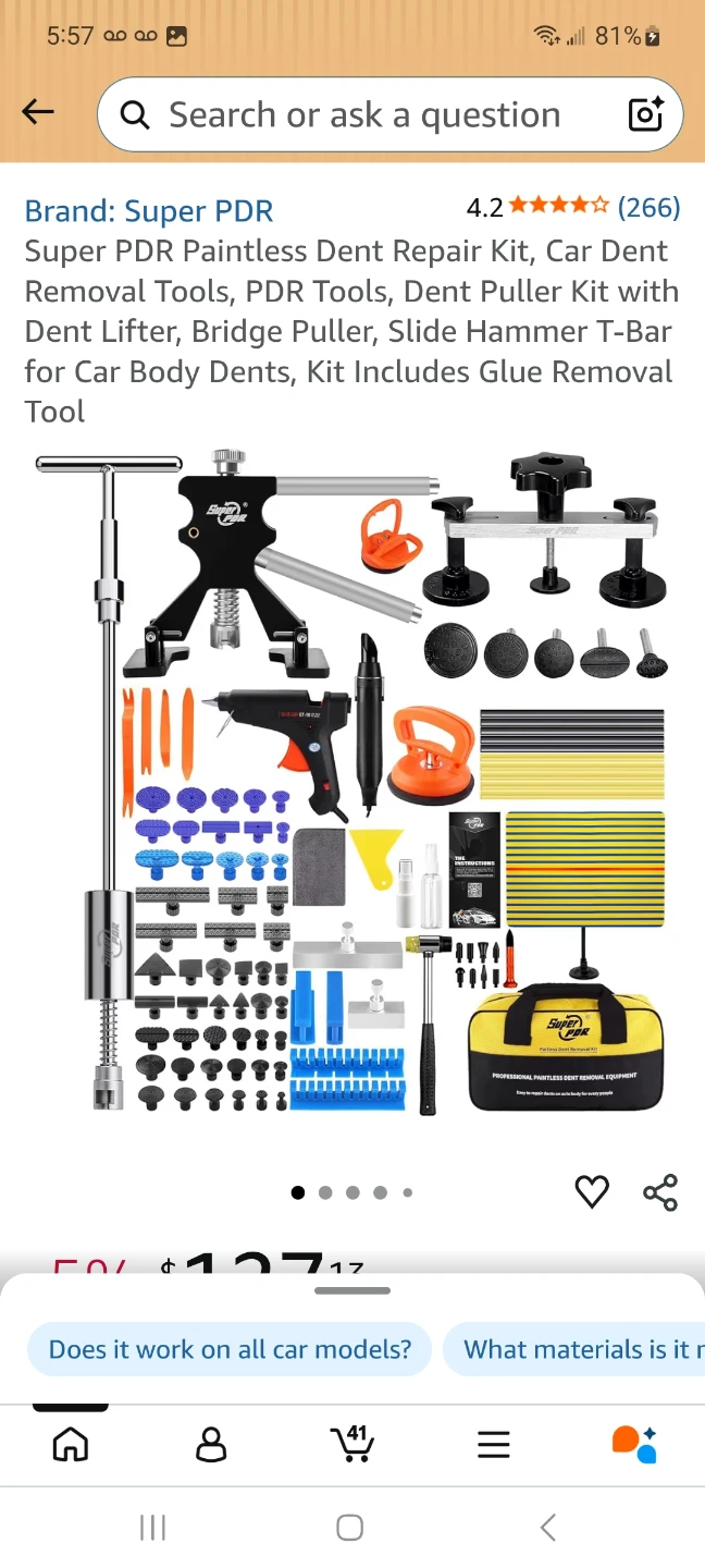 Super PDR Paintless Dent Repair Kit