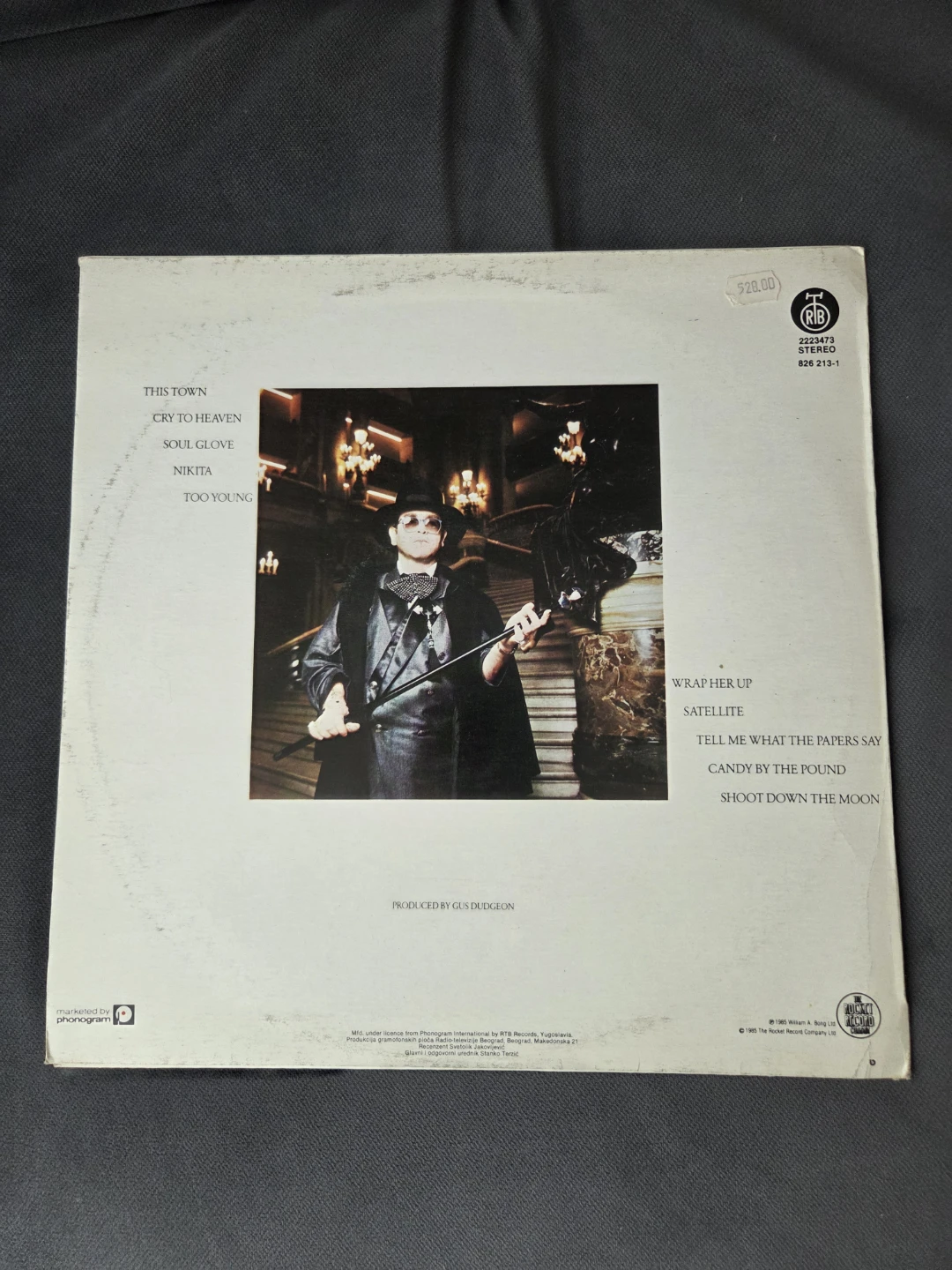 Elton John Ice on Fire Vinyl Record Yugoslavia Print 1985 - photo 2