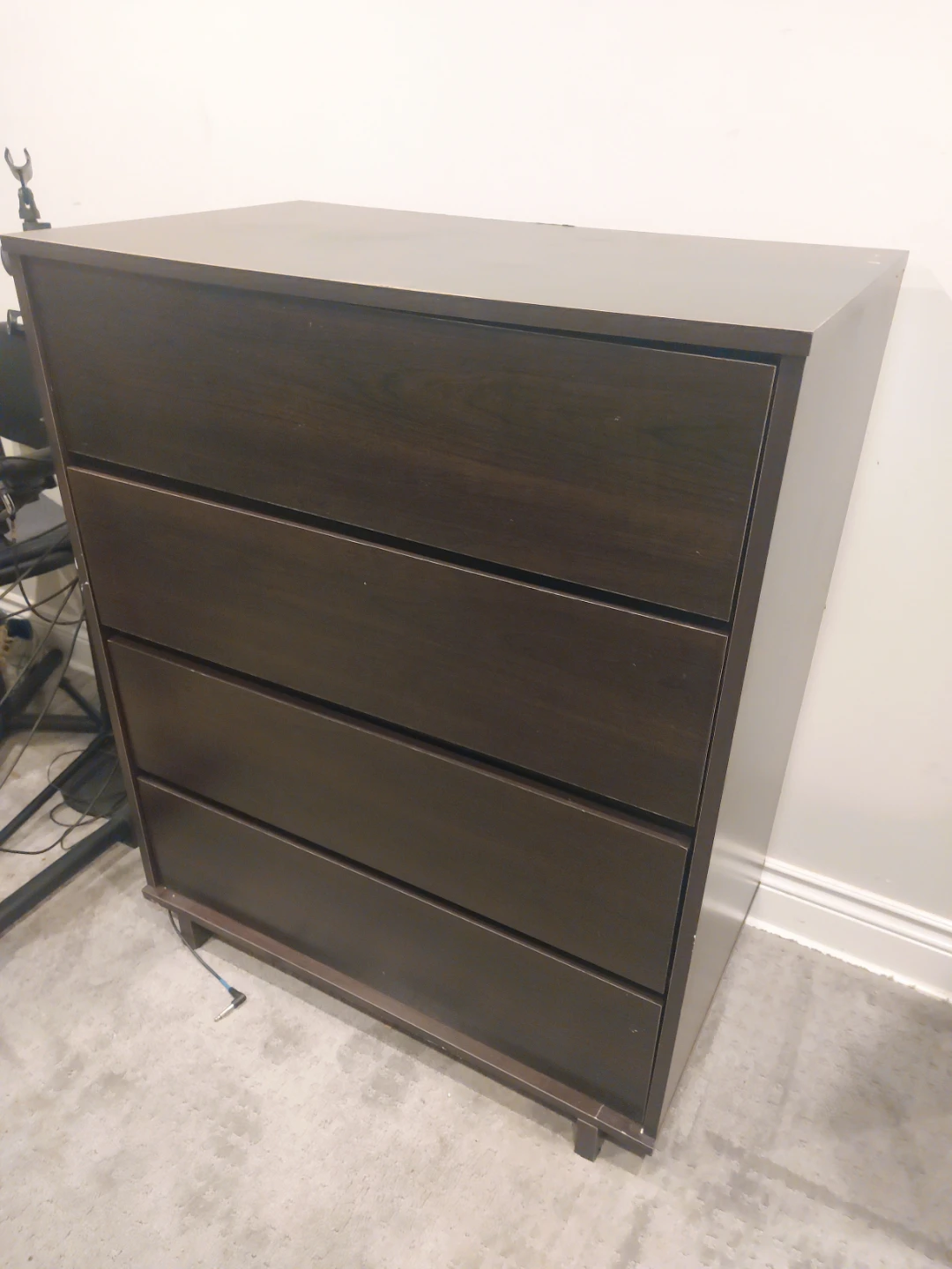 Dark Brown 4-Drawer Dresser