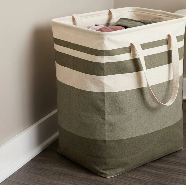 Collapsible Fabric Laundry Hamper with Handles