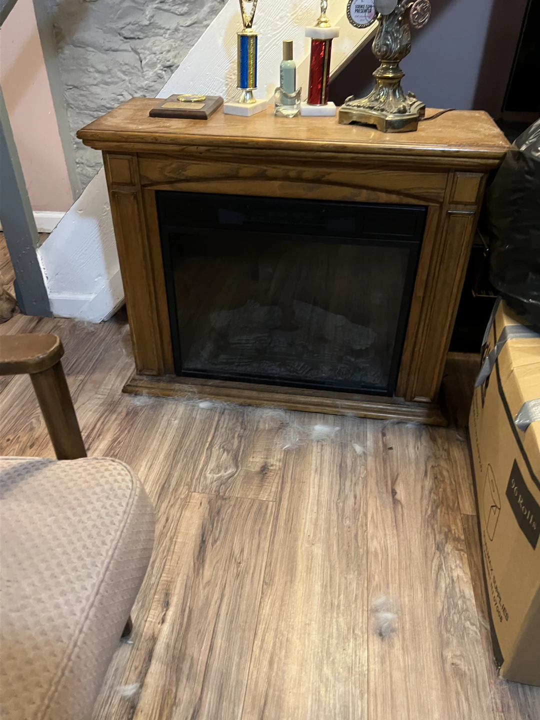 Wooden Electric Fireplace Stand