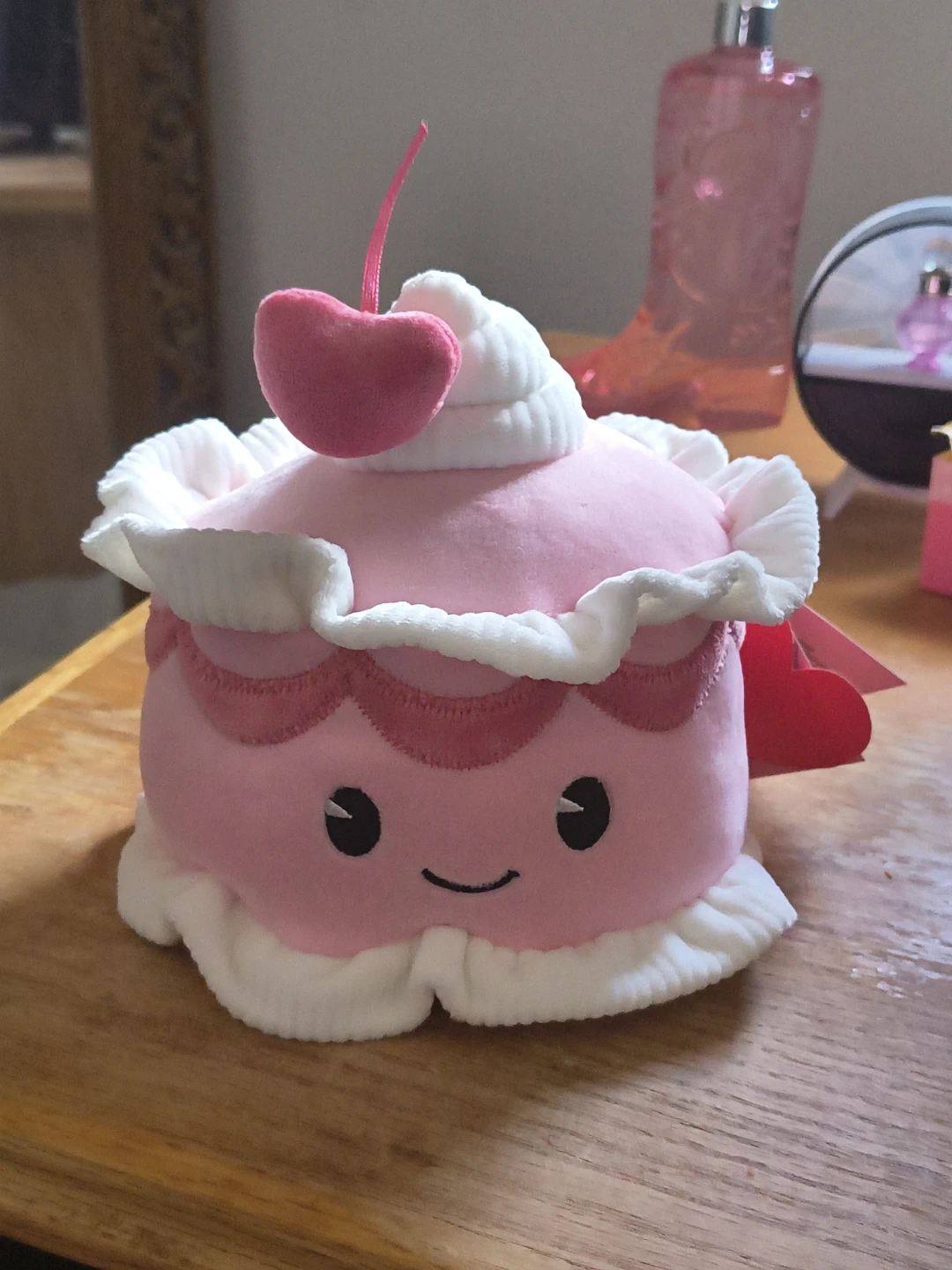 Plush Cake Toy with Cherry