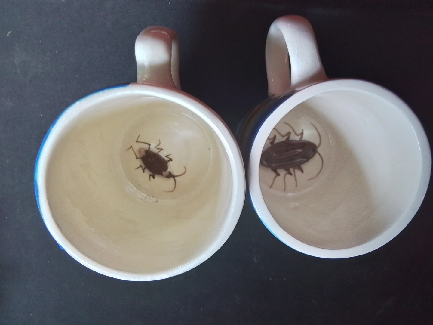Hand-Painted "Surprise Cockroach" Prank Coffee Mugs - photo 2