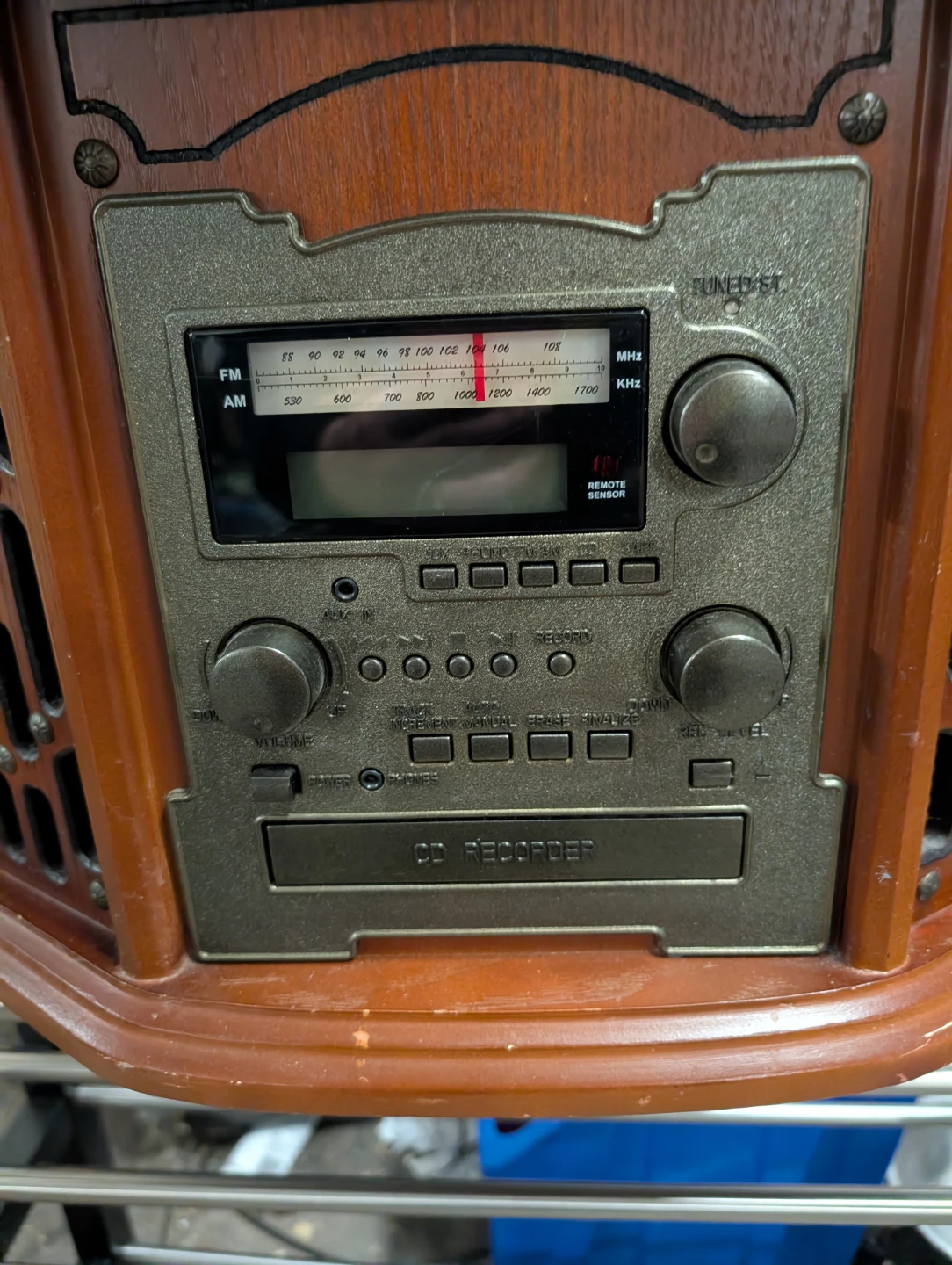Vintage Style Record Player with CD Recorder and Radio