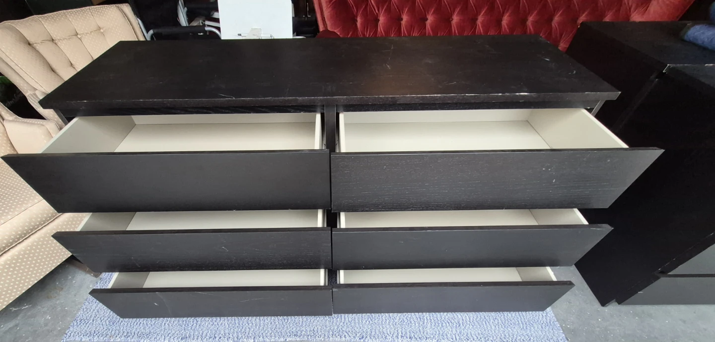 Black 6-Drawer Dresser - photo 3
