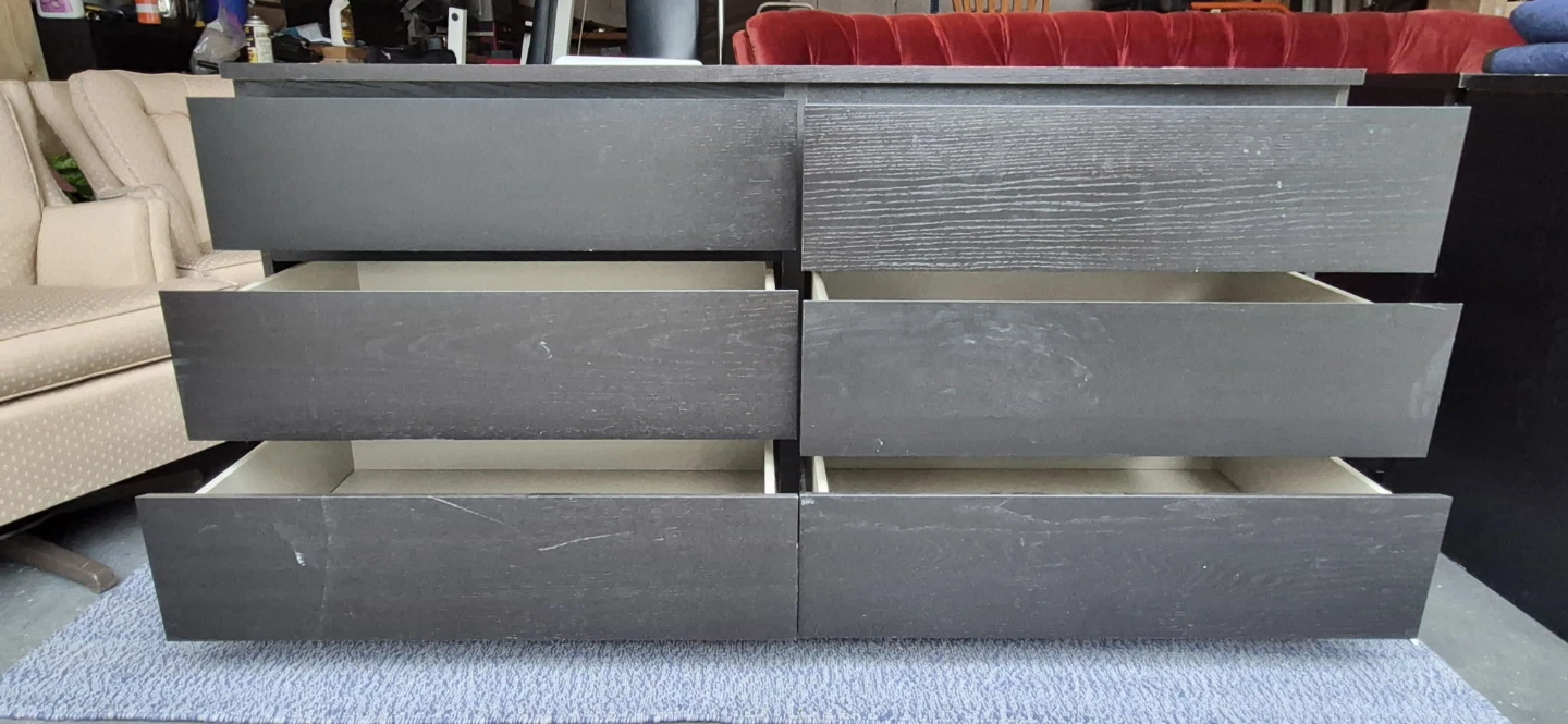 Black 6-Drawer Dresser - photo 4