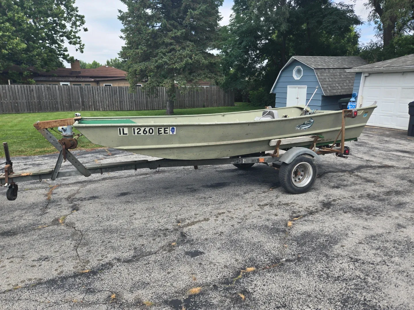 Aluminum Fishing Boat with Trailer