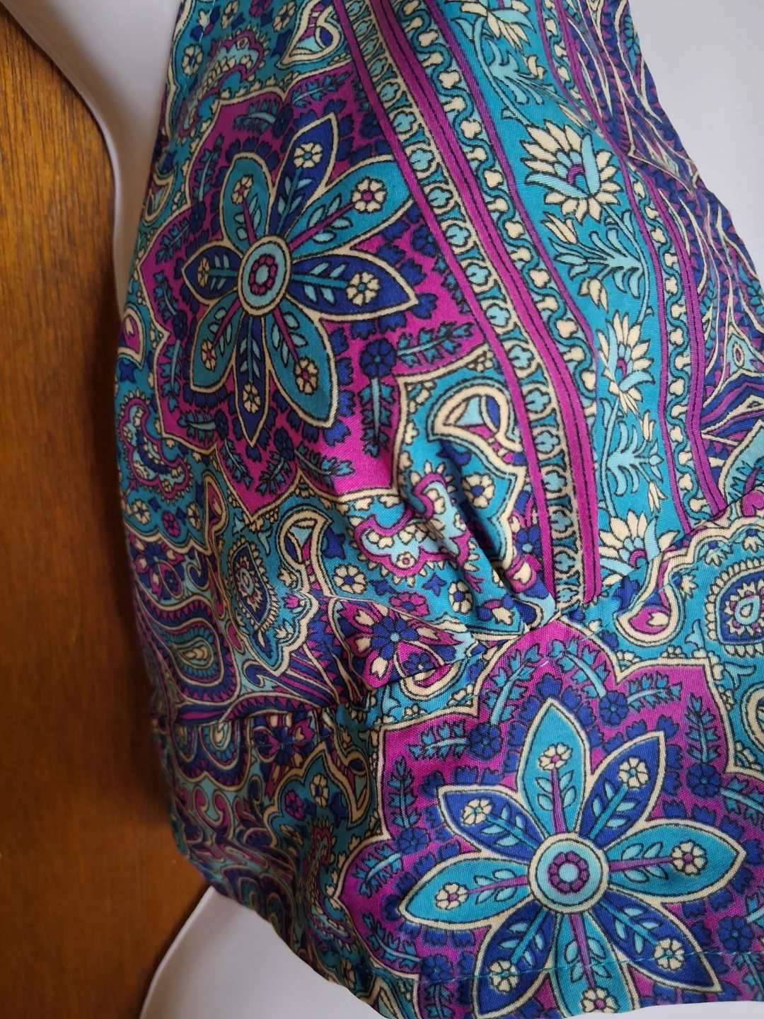 Halterneck Boho Print Crop Top - photo 3