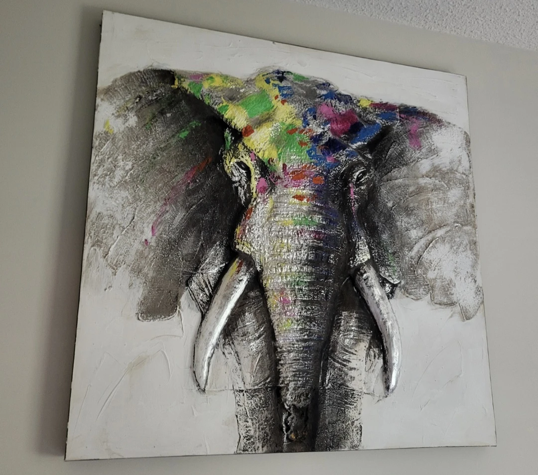 Textured Elephant Wall Art/OBO