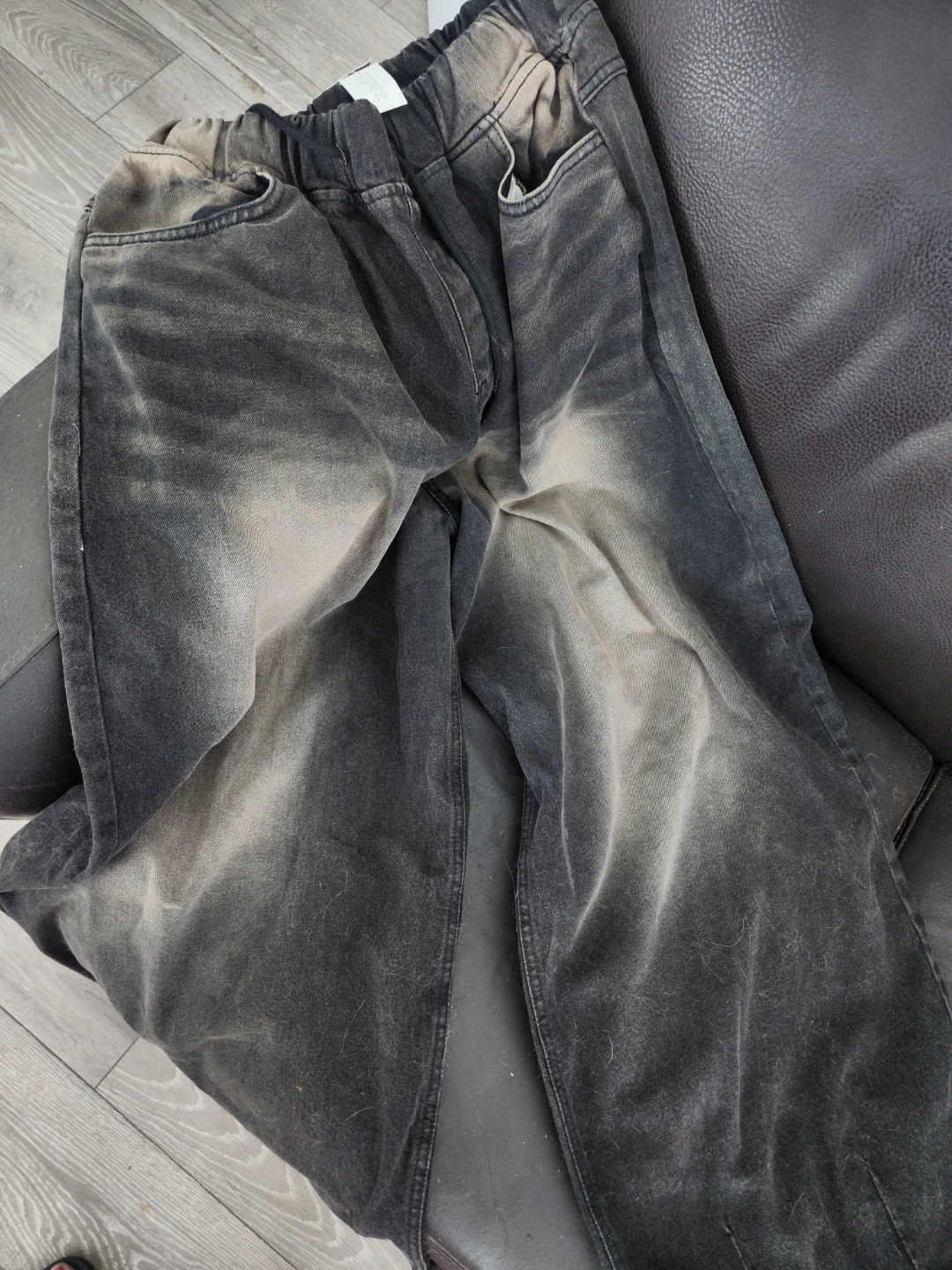BNWT Oak + Fort Men Wild Black Wash Jeans - Size L