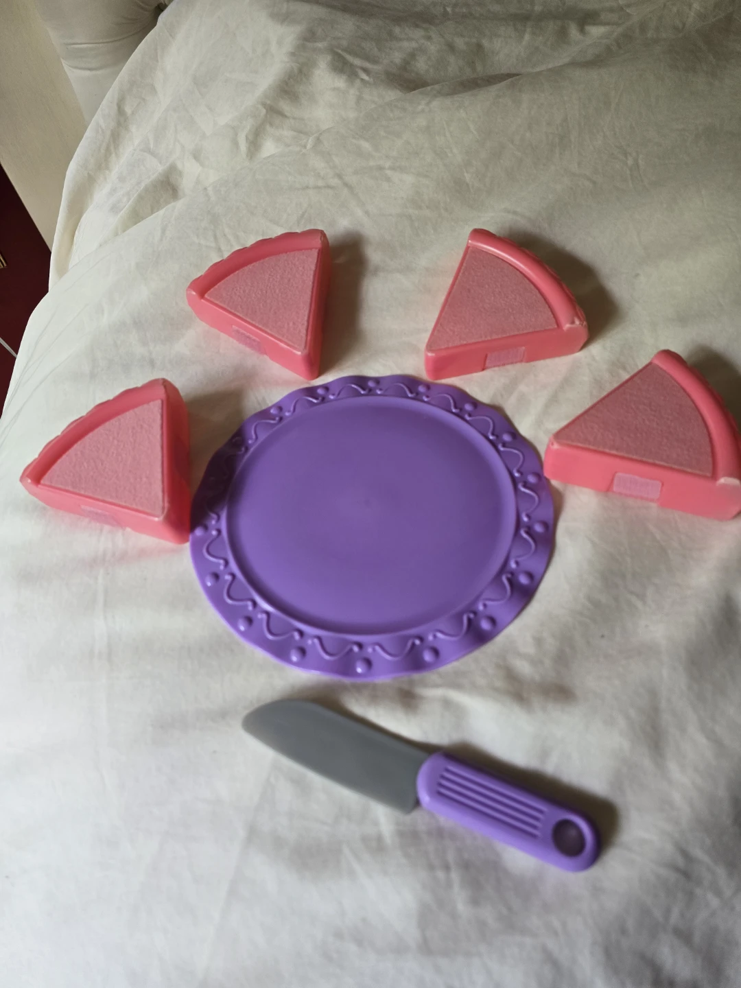 Toy Cake Slices with Plate and Knife - photo 5