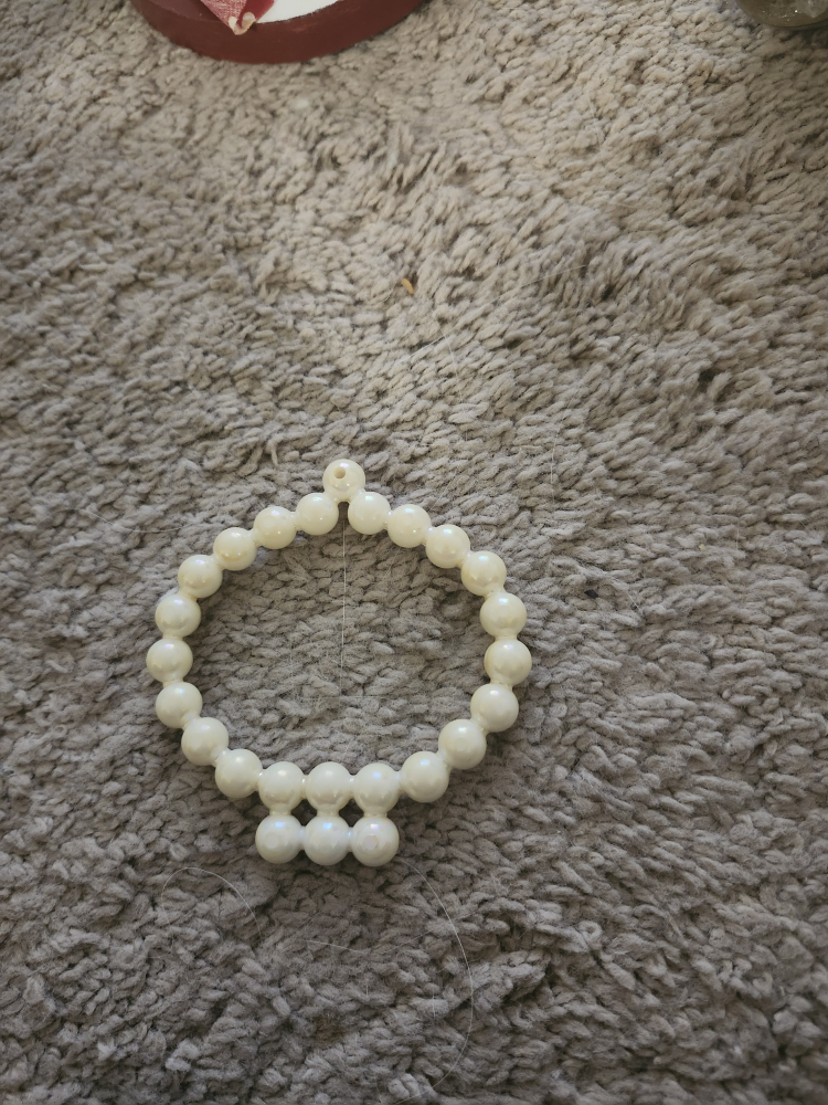 White Faux Pearl Bracelet