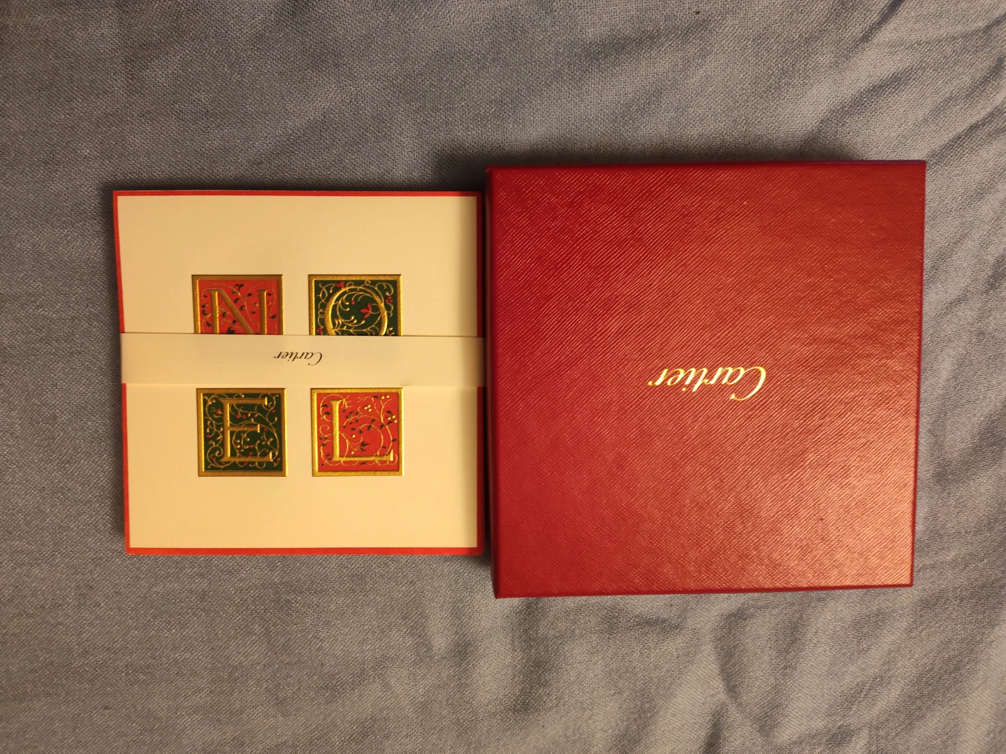 Cartier Red Box Set with Decorative Cards