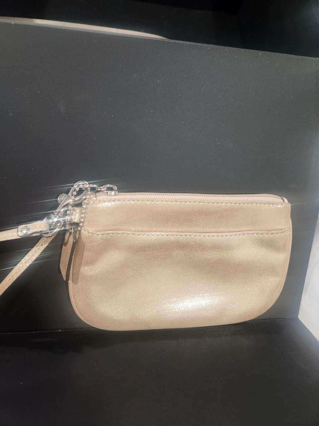 Coach mini champagne Wristlet