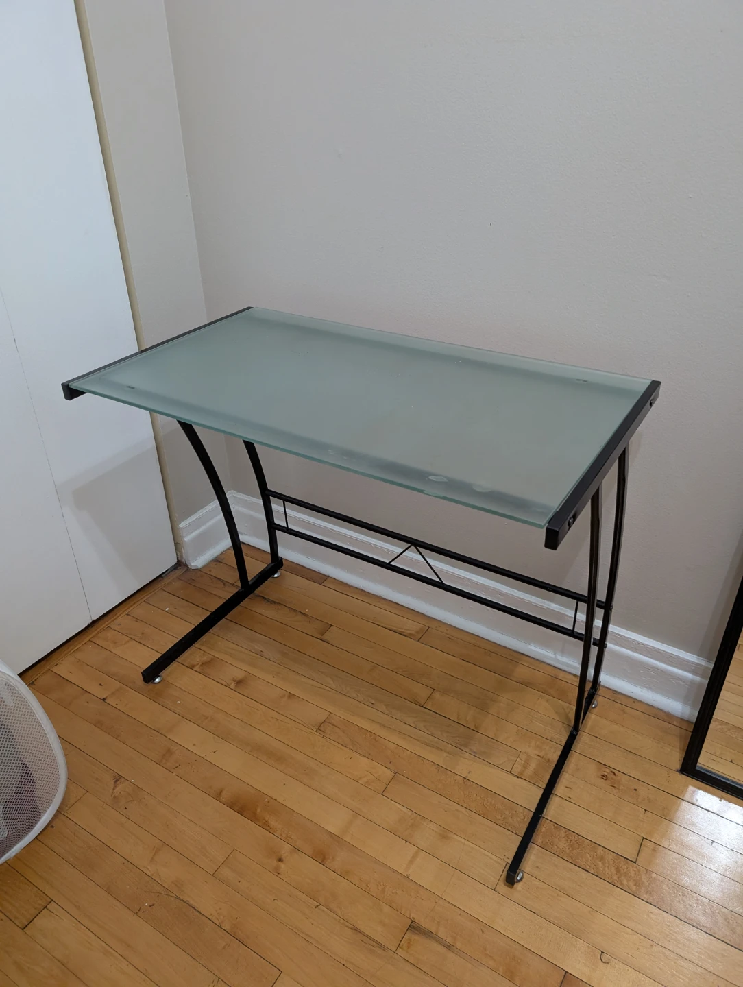 Glass top desk