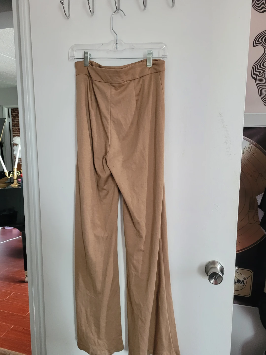 Camel High Waisted Flare Pants - long - photo 2