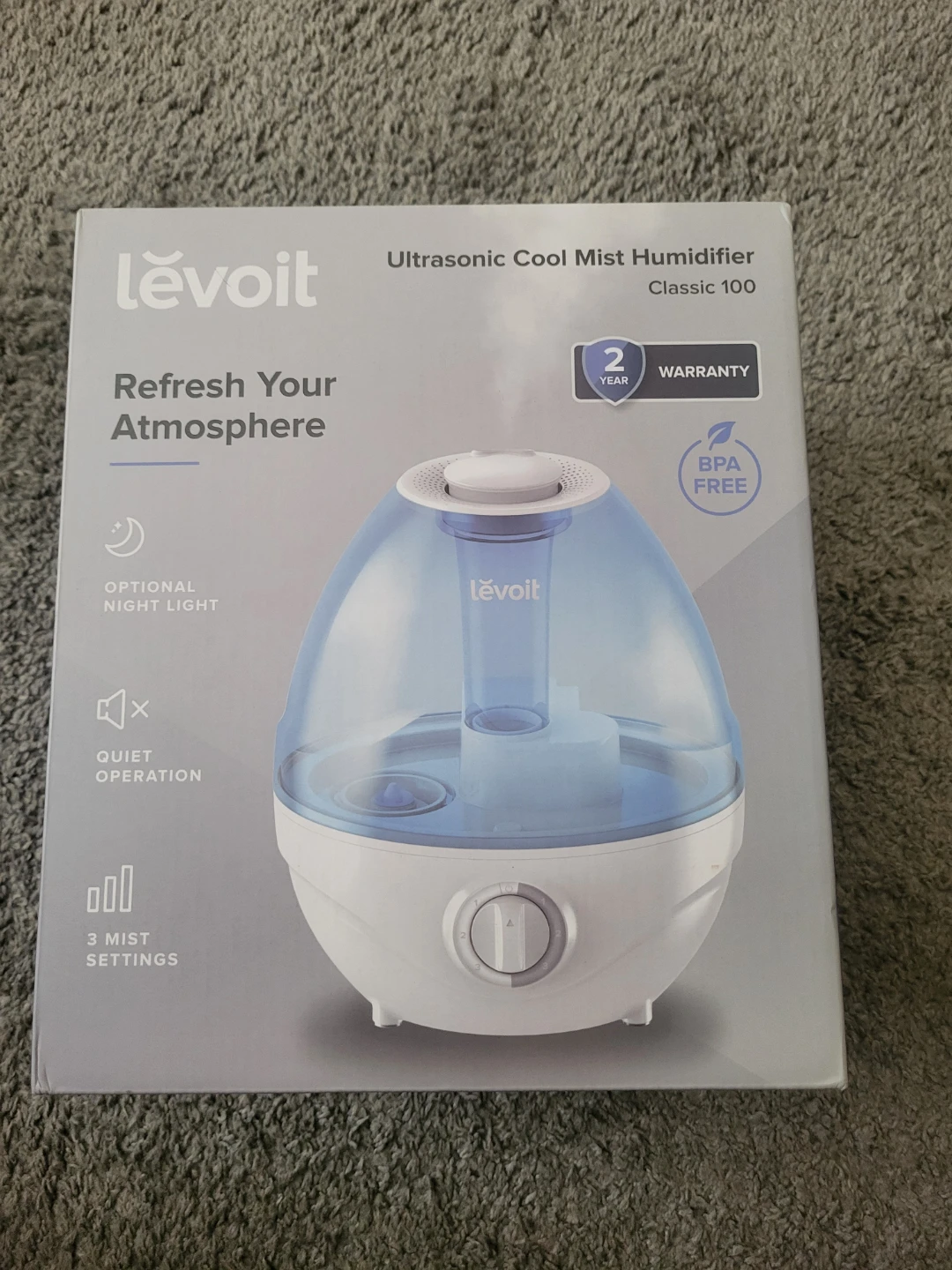 Levoit Ultrasonic Cool Mist Humidifier Classic 100