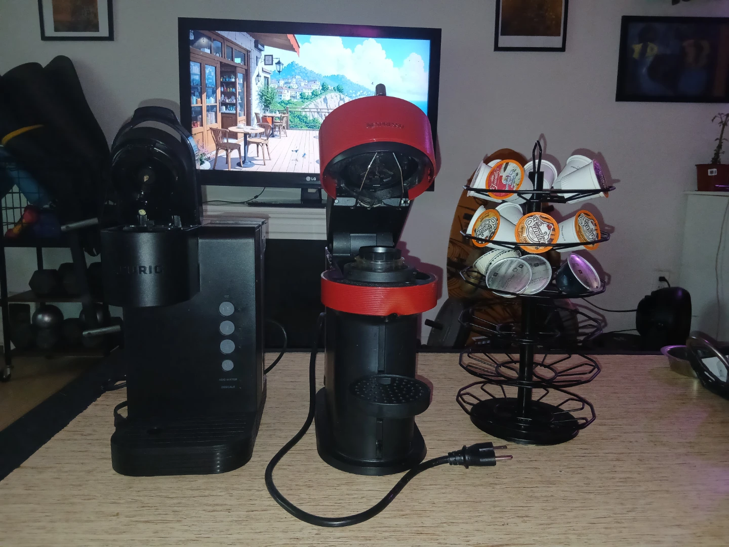 Keurig and Nespresso Coffee Makers with K-Cup Holder