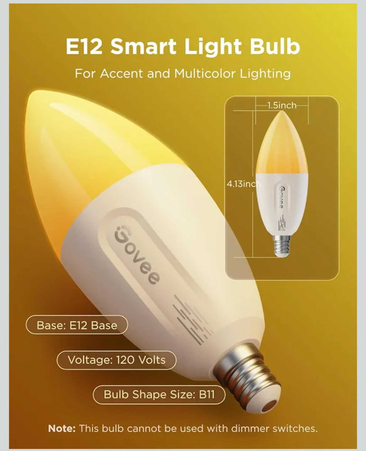 Govee E12 Smart Light Bulbs - 4 Pack - photo 4