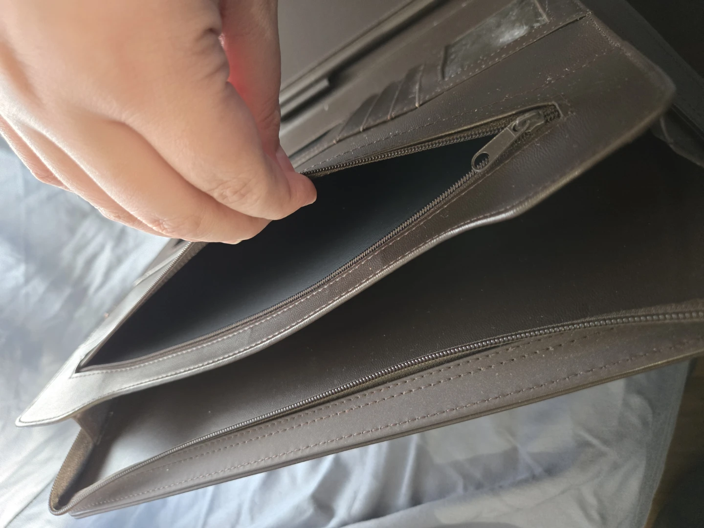 Brown Zippered Portfolio Organizer - photo 5