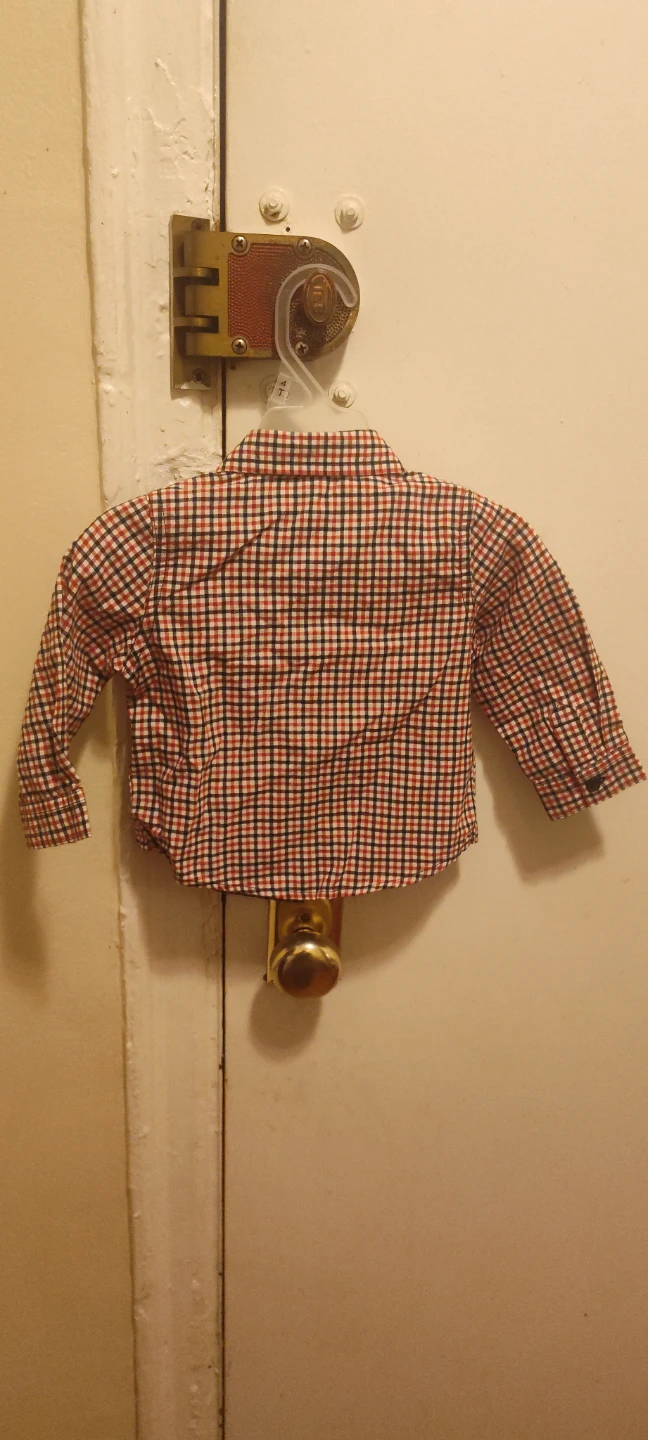 Baby Boys Long Sleeve Plaid Button-Up Shirt Size 6-9months - photo 2