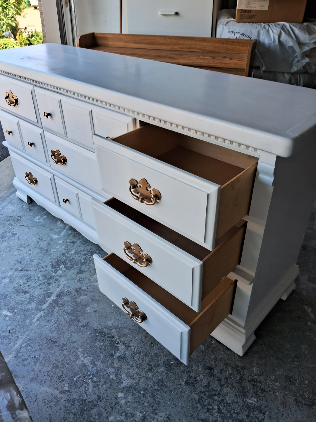 White Dresser with 9 Drawers - photo 2
