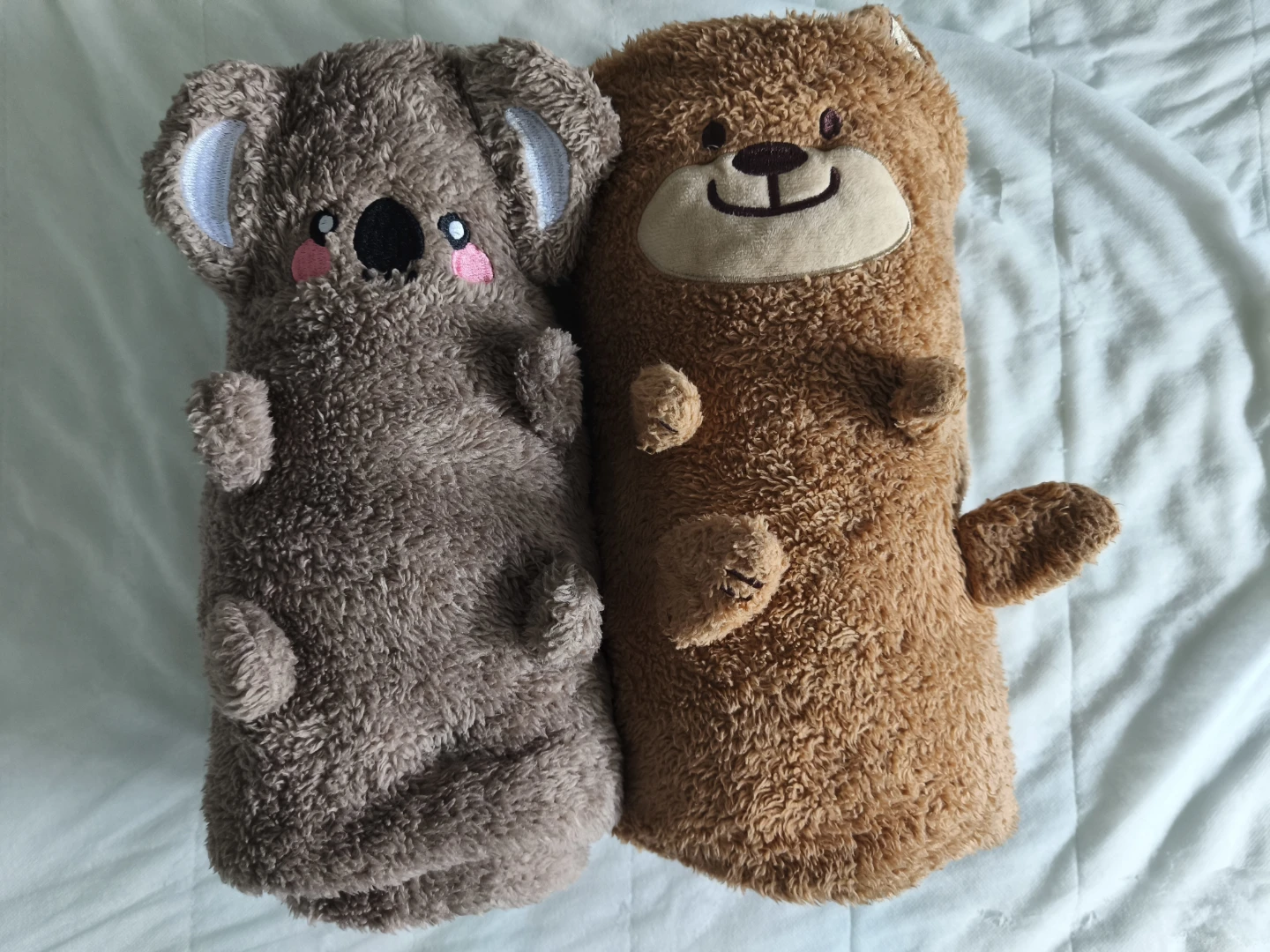 Plush Koala and Bear Blankets