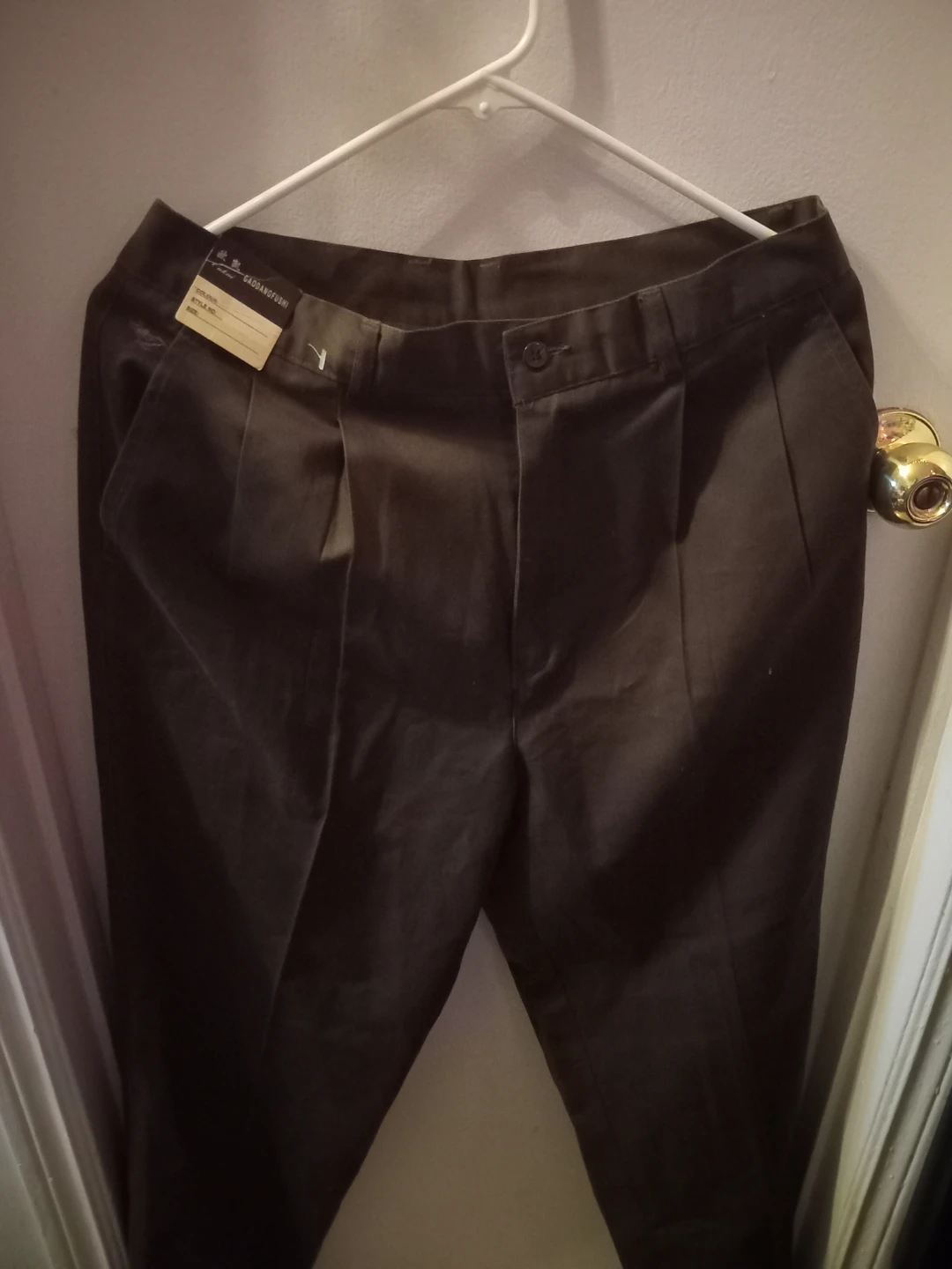 Brand New GAODANGFUSH OUKAI Men's Brown Pleated Pants Size 32 - photo 2