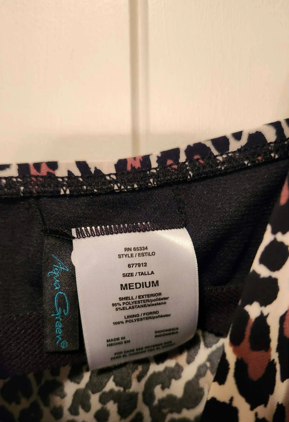 Aqua Green Leopard Print Tank Top - Medium - photo 4