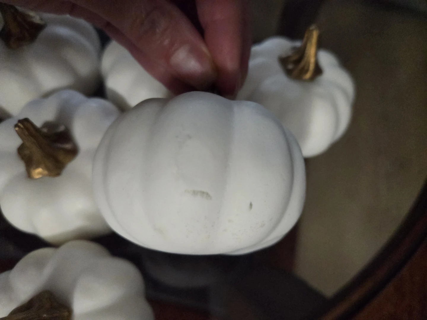 White Decorative Mini Pumpkins  – Perfect for Wedding, Fall. - photo 4