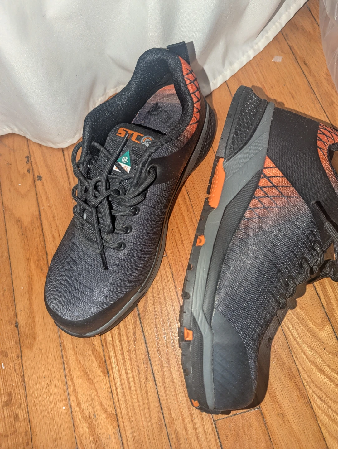 STC Black & Orange Work Shoes