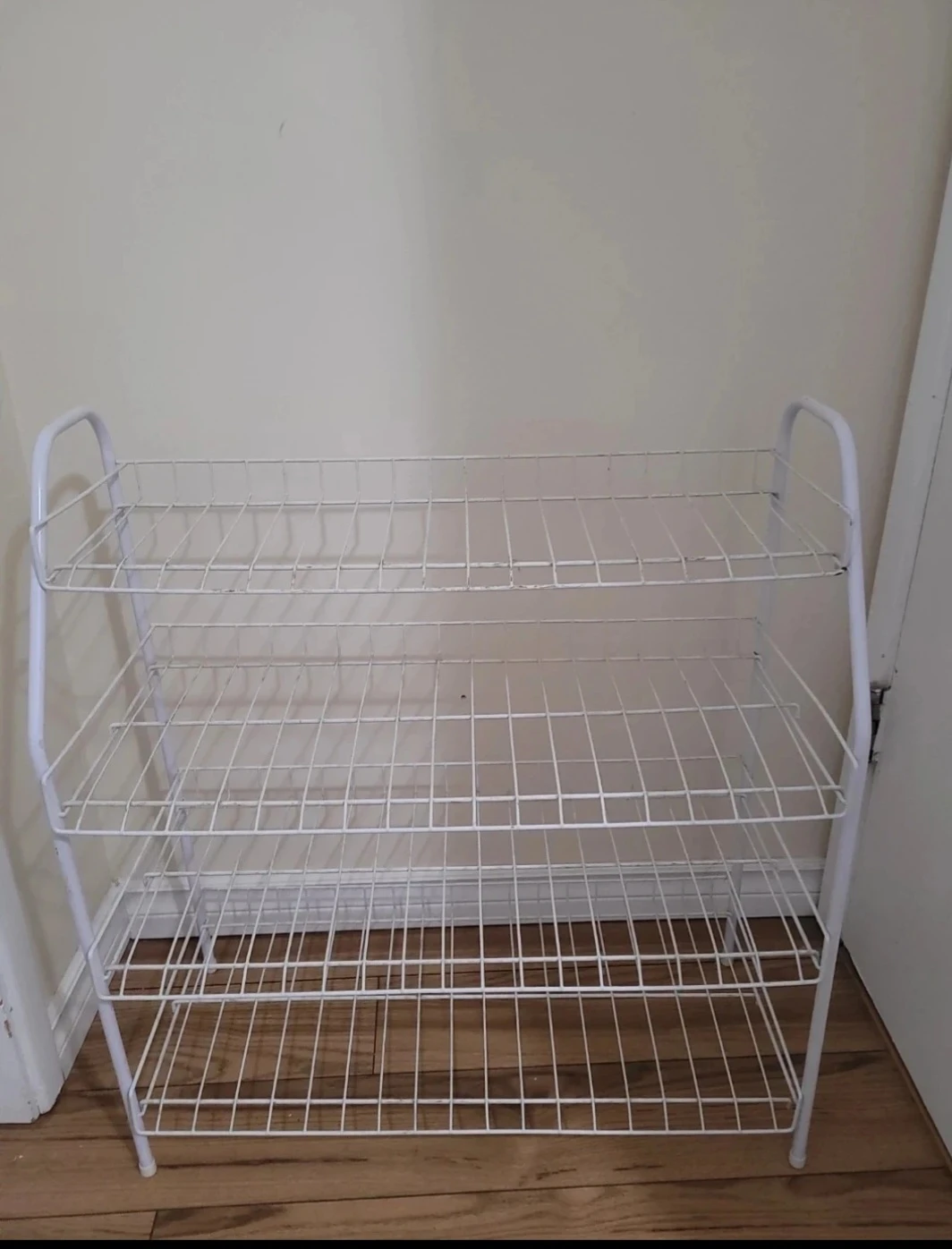 White Wire Shoe Rack