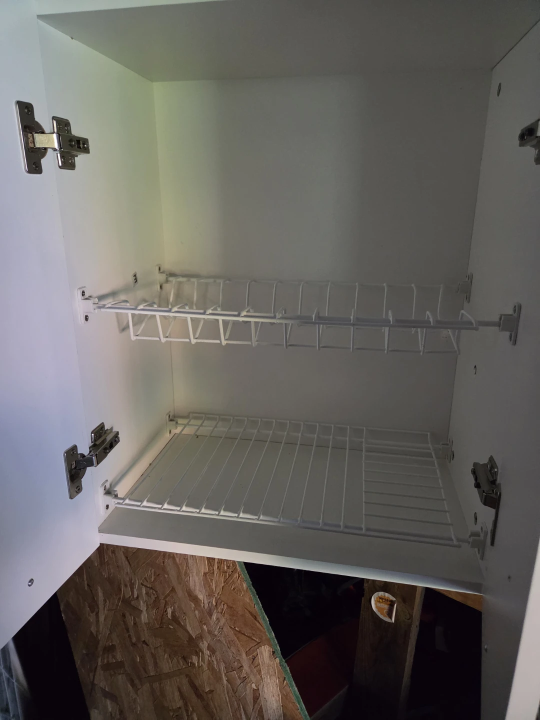 White Wall Cabinet with Glass Door - photo 3