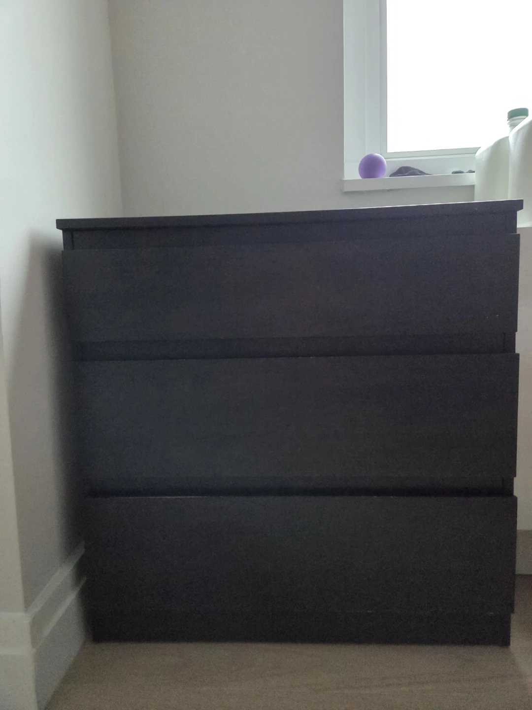 Dark 3-Drawer Dresser