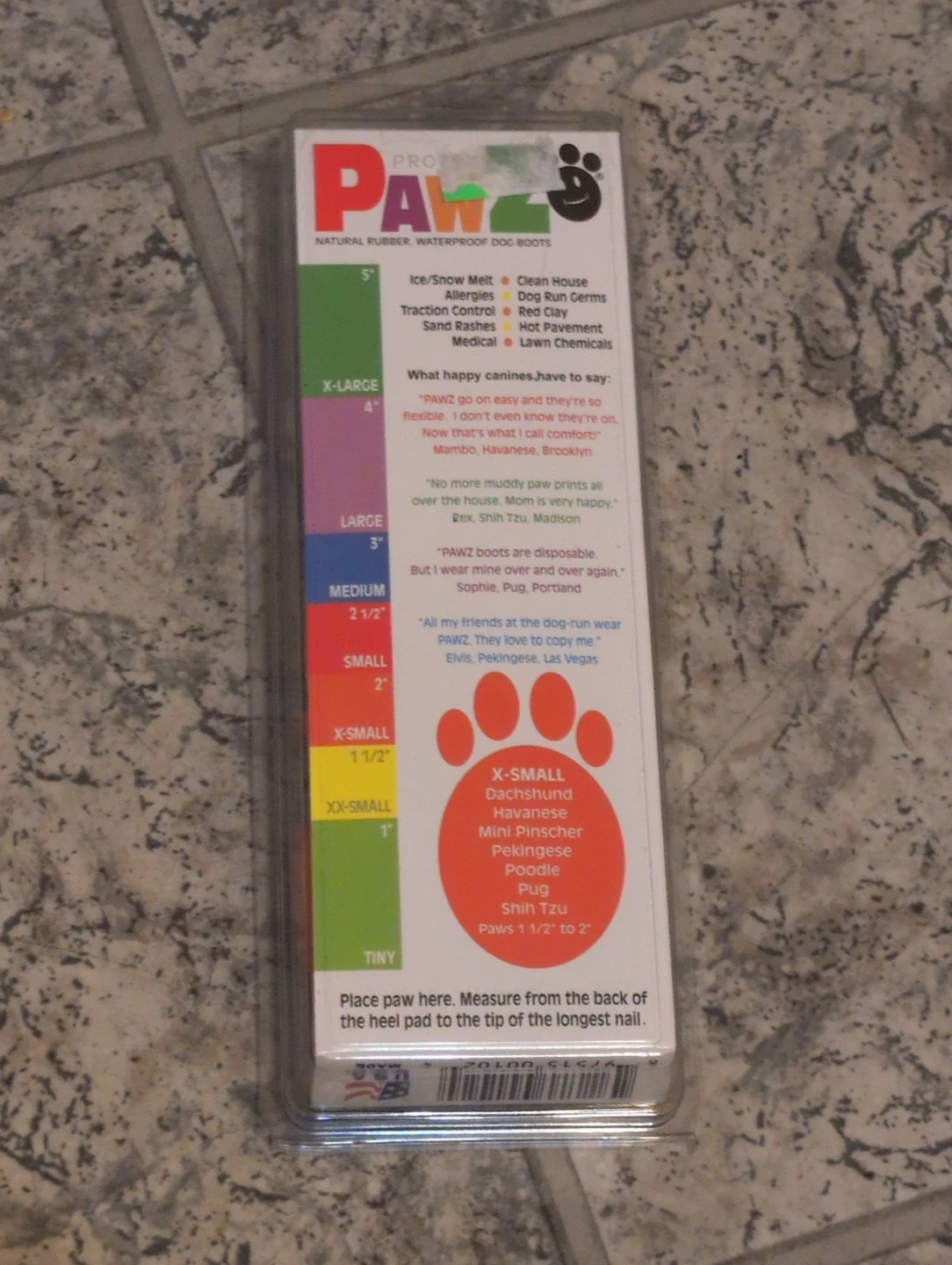 Protex Pawz Natural Rubber Waterproof Dog Boots - X-Small - photo 2