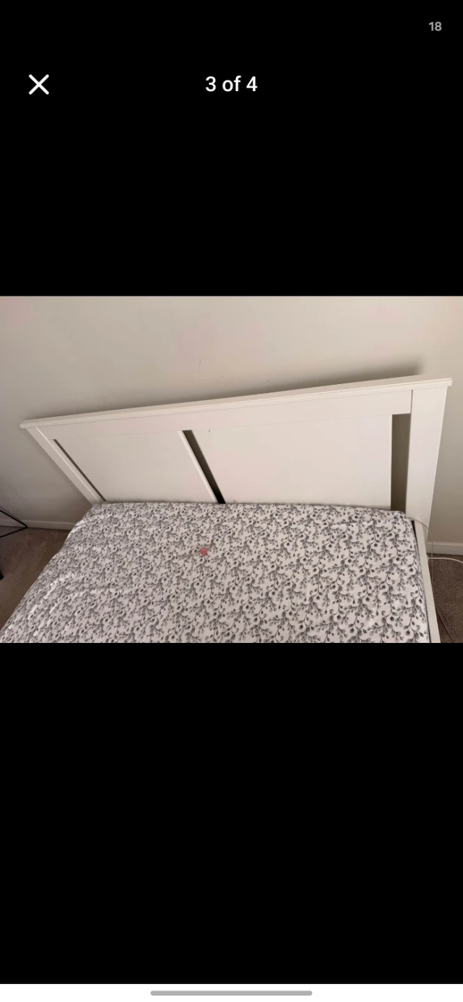 Ikea White Bed Frame - photo 2