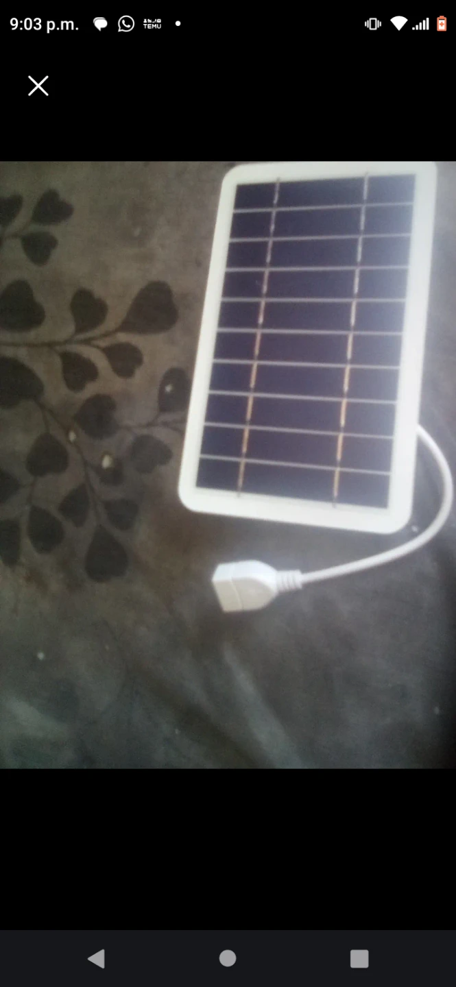 Portable Solar Charger with USB Cable