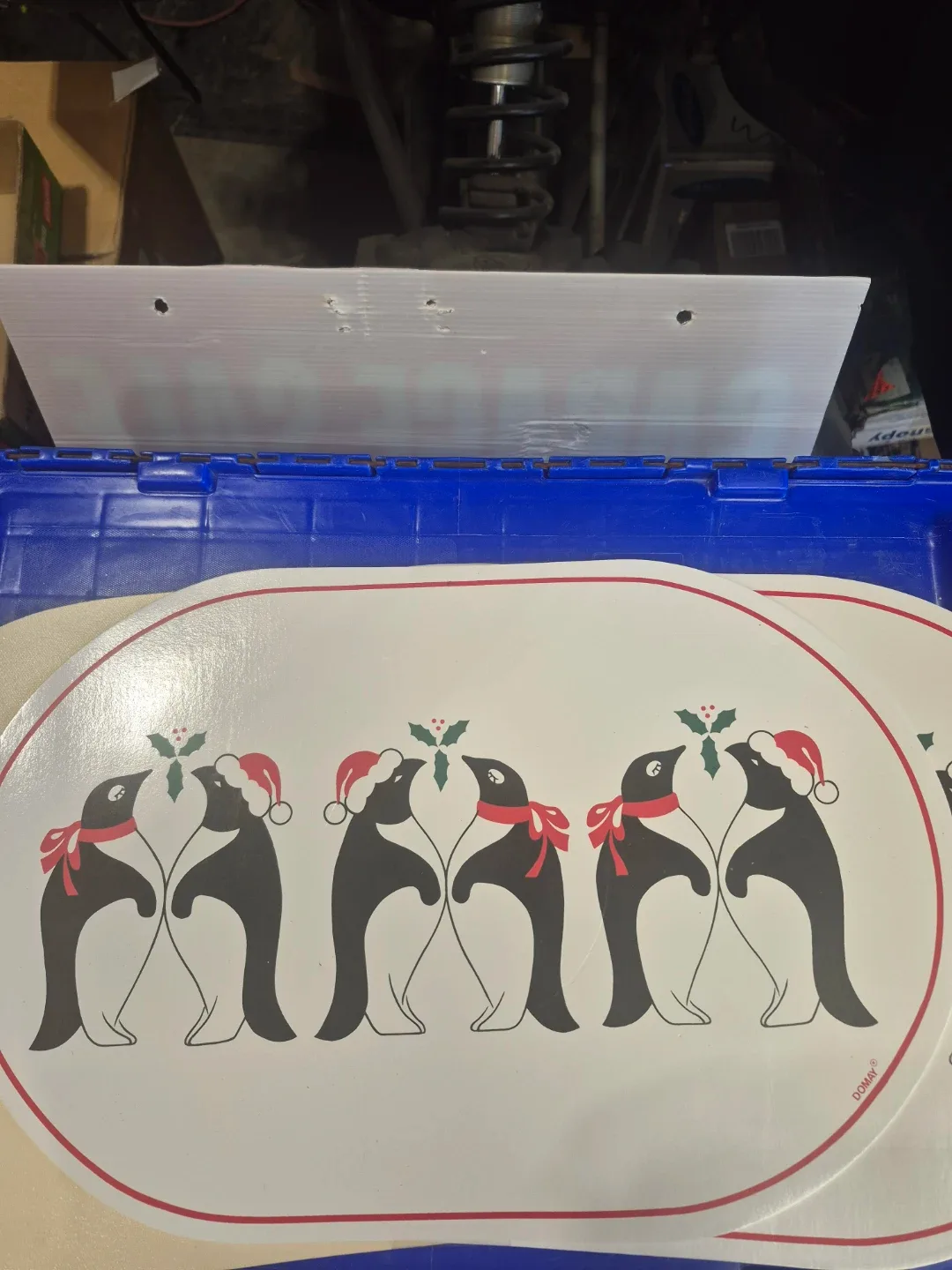 Domay Christmas Penguin Placemats (Set of 4)