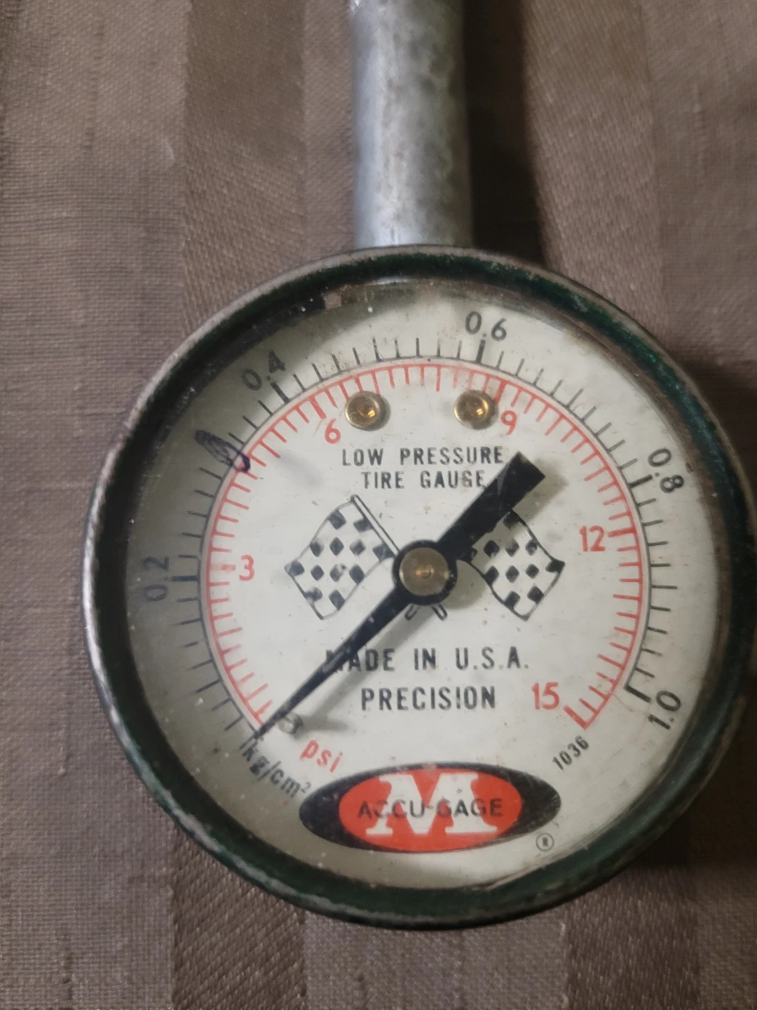 2 Accu-Gage Low Pressure Tire Gauge Brass - photo 2