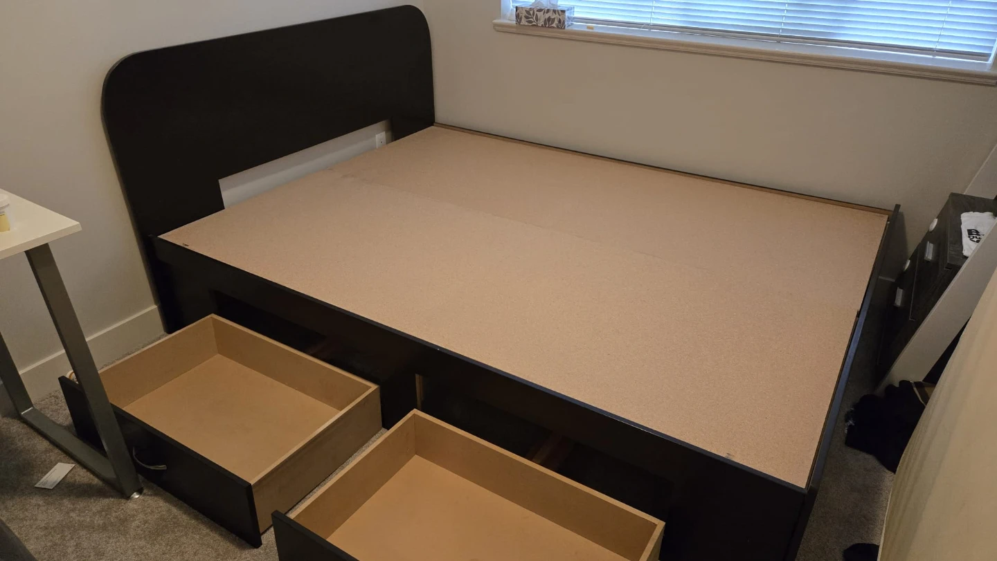 Queen size Bed Frame with 4 Storage Drawers - photo 2