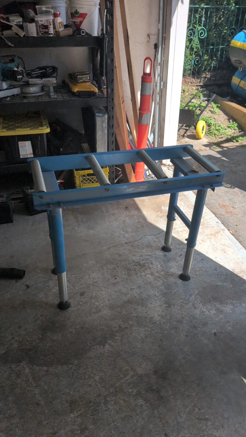 Blue Metal Roller Stand