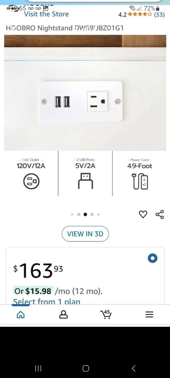 HOOBRO Nightstand DW89UBZ01G1 White - photo 2