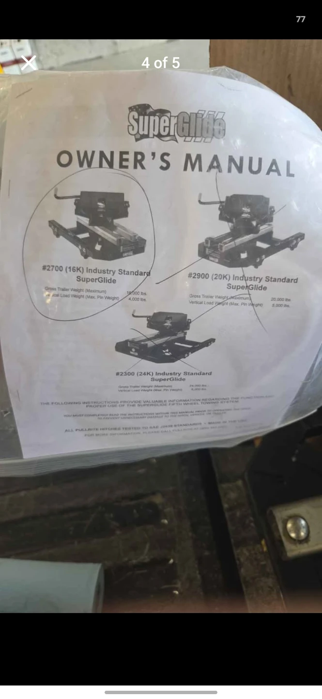 Pullrite superglide 5th wheel hitch - photo 4