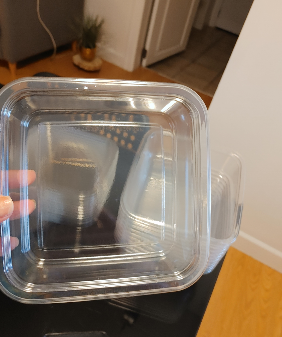 Set of 11pcs Square Plastic Food Containers with Lids - photo 4
