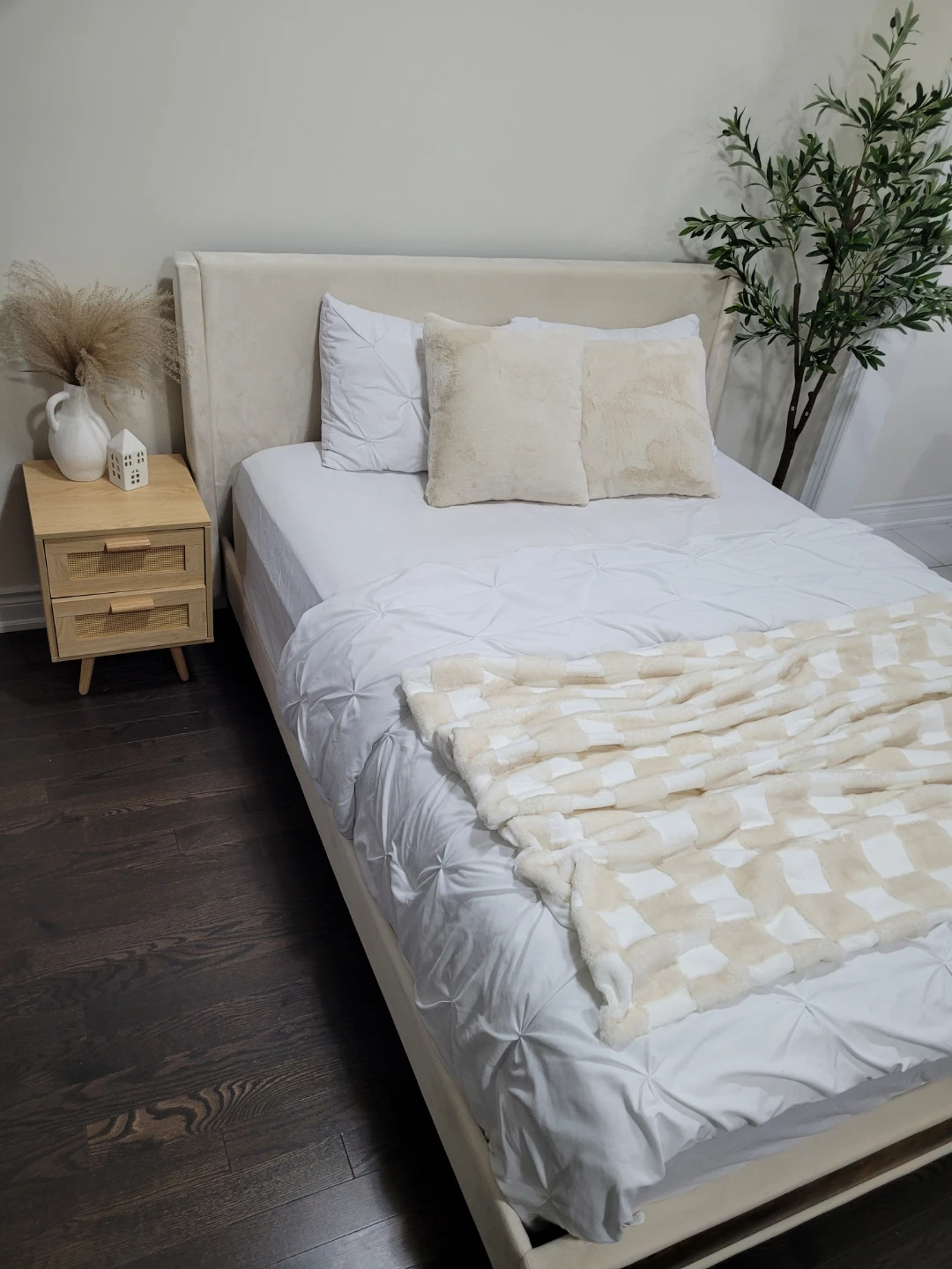 Queen bed frame for sale ( mattress not included)